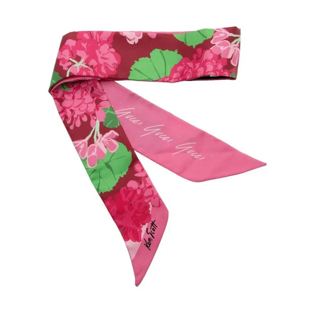 Gucci X Ken Scott Silk Floral Neck Bow Scarf - Picture 1 of 5